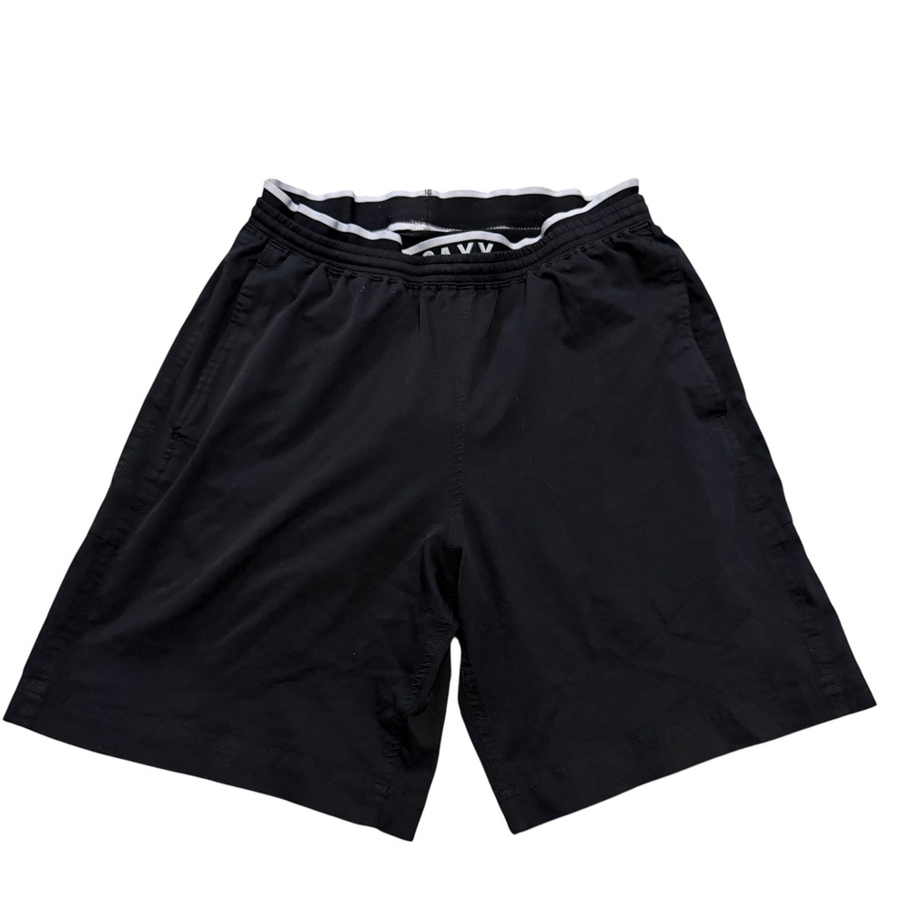 Saxx Mens Kinetic 2-in-1 Athletic Shorts Black Compression Liner Size M 8in